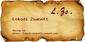 Lokodi Zsanett névjegykártya